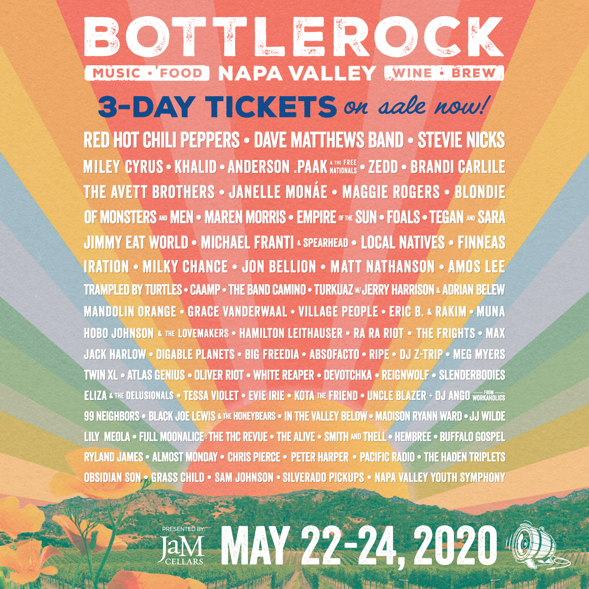 BottleRock Napa Valley 2020 On-Sale Now