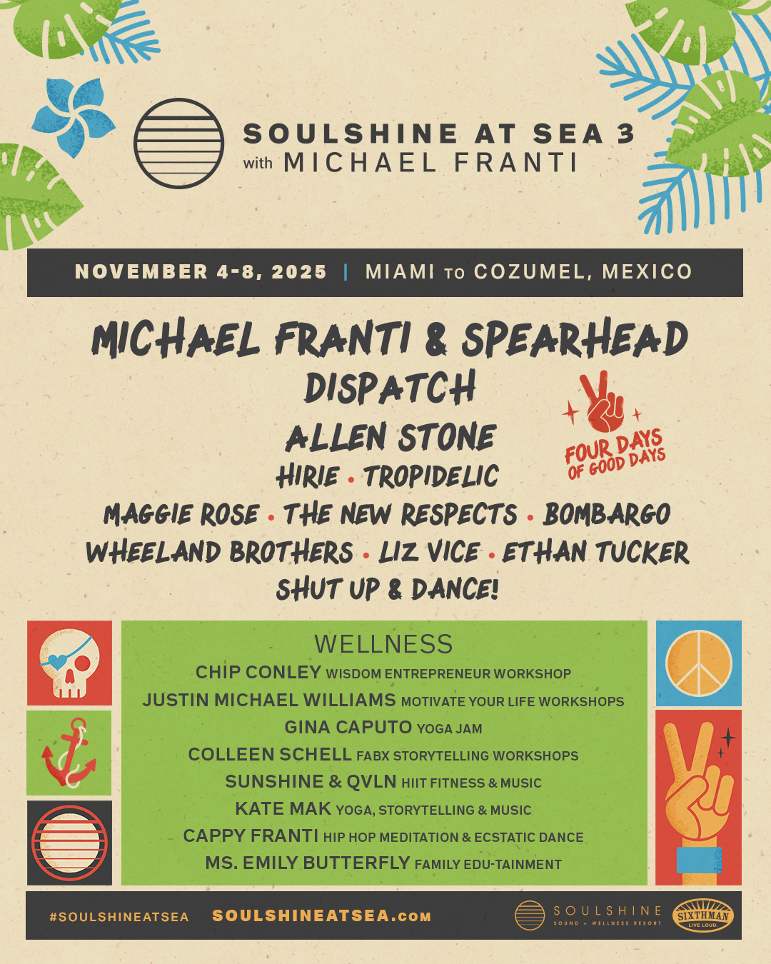 LINEUP ANNOUNCED – SOULSHINE AT SEA 2025!